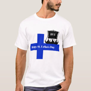 Finse Viking Party Boat voor St. Urho T-Shirt