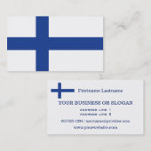 Finse visitekaartjes voor de vlag (Voorkant / Achterkant)