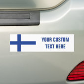 Finse vlag aangepaste bumpersticker (Op auto)