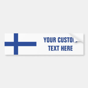 Finse vlag aangepaste bumpersticker