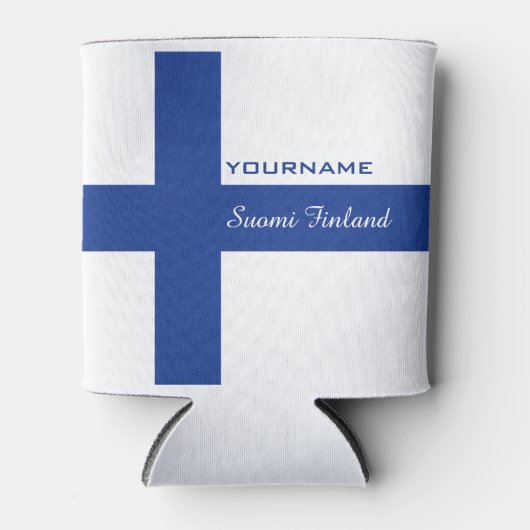 Finse vlag aangepaste koelbox blikjeskoeler (Voorkant)