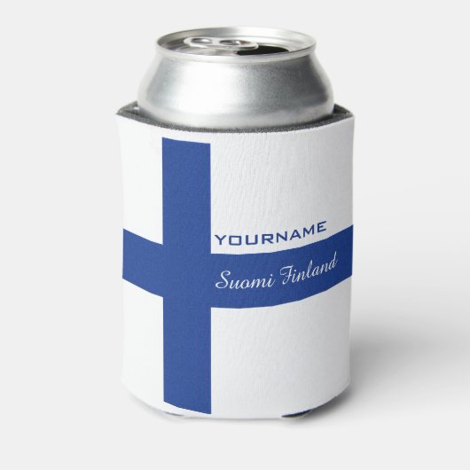 Finse vlag aangepaste koelbox blikjeskoeler (Blikje Achterkant)