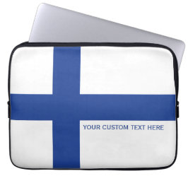 Finse vlag, aangepaste laptophoezen laptop sleeve