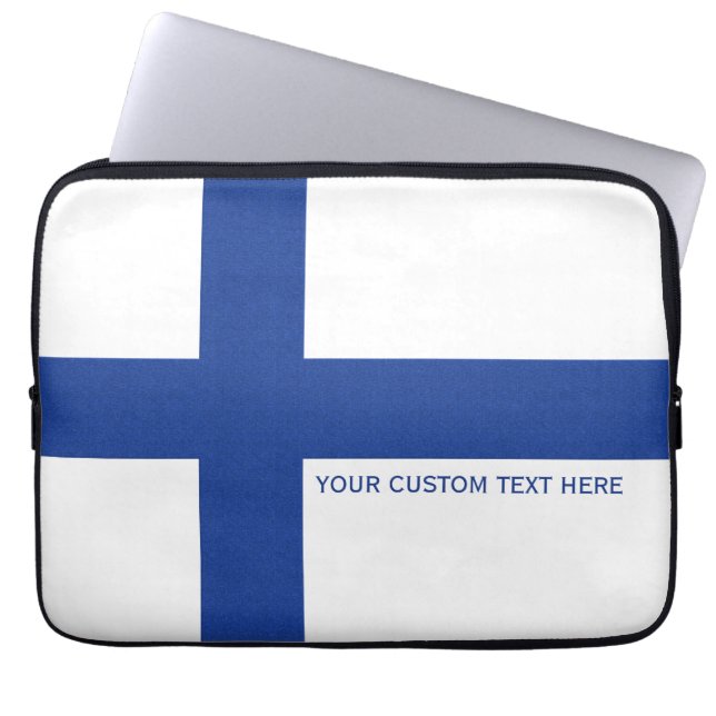 Finse vlag, aangepaste laptophoezen laptop sleeve (Voorkant)