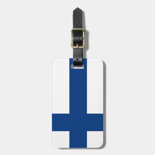 Finse vlag bagagelabel (Voorkant verticaal)