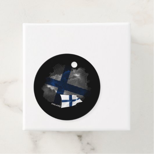Finse vlag bedankjes labels (In situ)