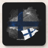 Finse vlag bier onderzetter (Voorkant)
