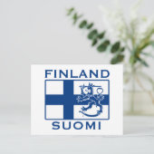 Finse vlag briefkaart (Staand voorkant)