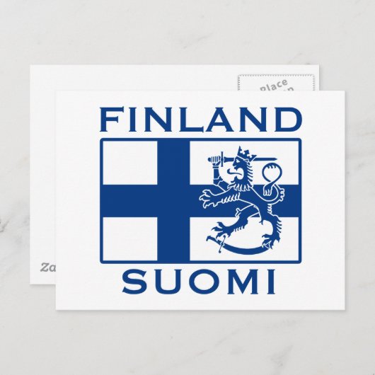 Finse vlag briefkaart (Voorkant / Achterkant)