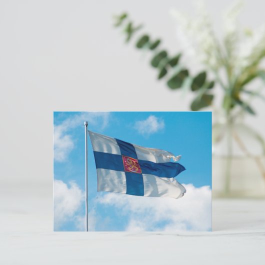 Finse vlag briefkaart (Staand voorkant)
