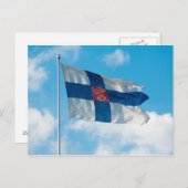 Finse vlag briefkaart (Voorkant / Achterkant)