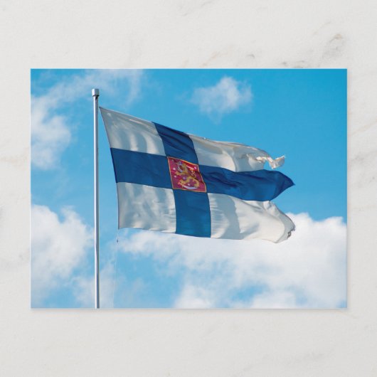 Finse vlag briefkaart (Voorkant)