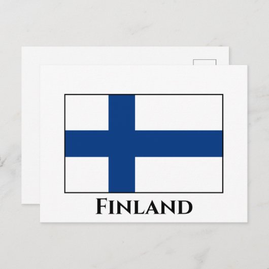 Finse vlag briefkaart (Voorkant / Achterkant)