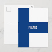 Finse vlag briefkaart (Voorkant / Achterkant)