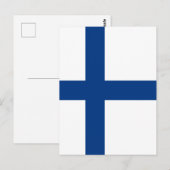 Finse vlag briefkaart (Voorkant / Achterkant)