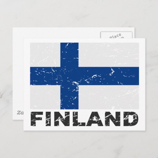 Finse vlag briefkaart (Voorkant / Achterkant)