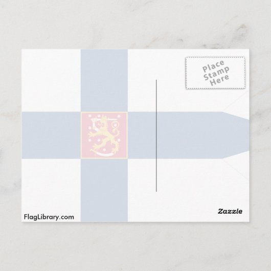 Finse vlag briefkaart (Achterkant)