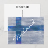 Finse vlag briefkaart (Voorkant / Achterkant)