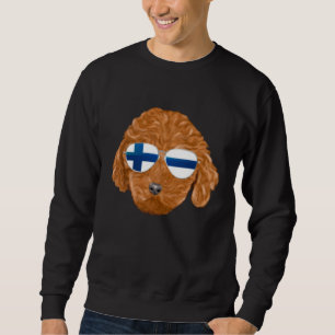 Finse Vlag Bruine Poodle Hond Finland Zak Trui