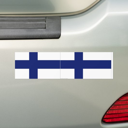 Finse vlag bumper bumpersticker (Op auto)