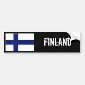 Finse vlag bumper bumpersticker (Voorkant)