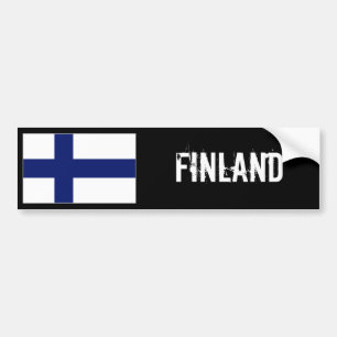 Finse vlag bumper bumpersticker