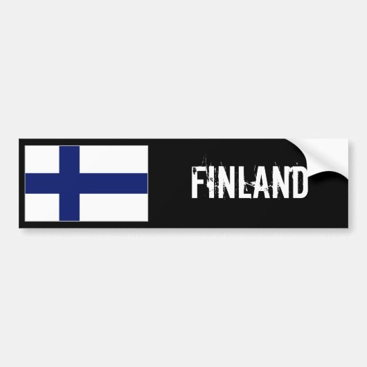 Finse vlag bumper bumpersticker (Voorkant)