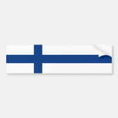 Finse vlag bumpersticker (Voorkant)