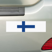 Finse vlag bumpersticker (Op auto)