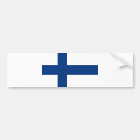 Finse vlag bumpersticker (Voorkant)