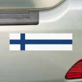 Finse vlag bumpersticker (Op auto)