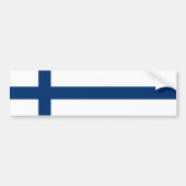 Finse vlag bumpersticker (Voorkant)