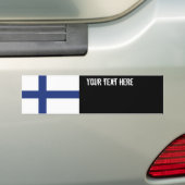 Finse vlag bumpersticker (Op auto)