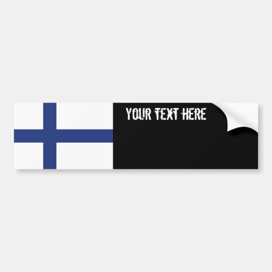 Finse vlag bumpersticker (Voorkant)