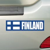 Finse vlag bumpersticker (Op auto)