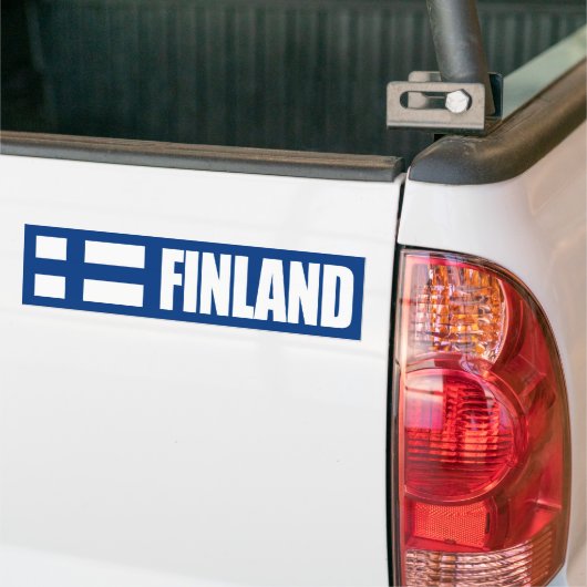 Finse vlag bumpersticker (Op Truck)