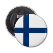 Finse vlag button flesopener (Voorkant)