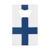 Finse vlag creditkaart flessenopener (Voorkant)