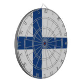 Finse vlag dartbord (Voorkant Links)