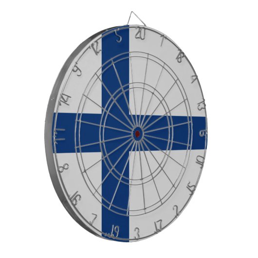 Finse vlag dartbord (Voorkant Links)