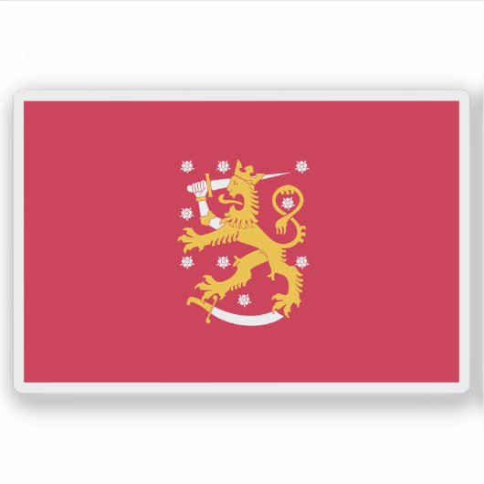 Finse vlag (december 1917 - mei 1918) sticker (Voorkant)