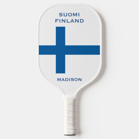Finse vlag douanenaam pickleball paddle (Voorkant)
