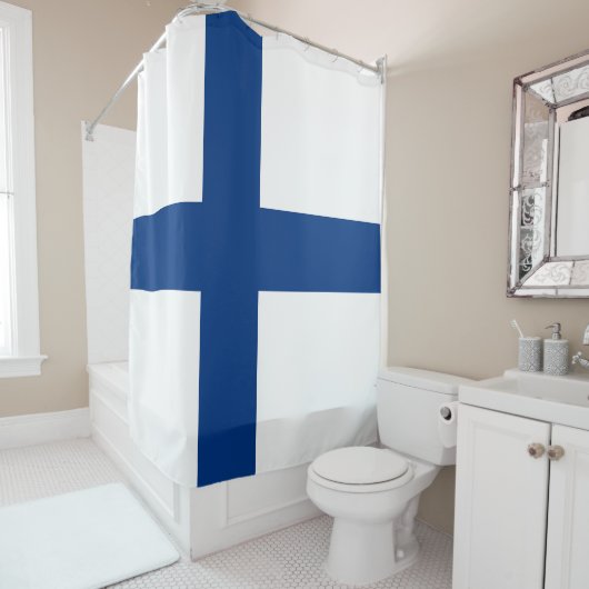 Finse vlag douchegordijn (In situ)