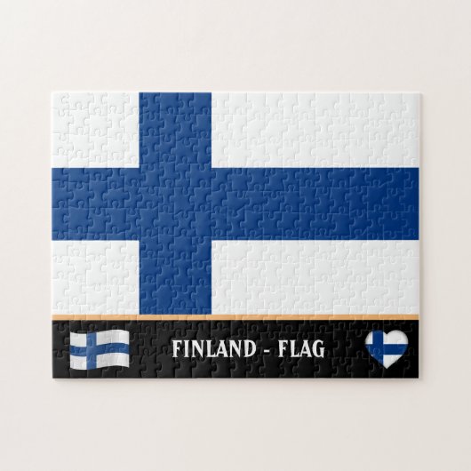 Finse vlag en Finland Legpuzzel (Horizontaal)