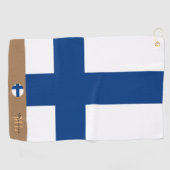 Finse vlag en Finland, monogrammen/Golfhanddoek Golfhanddoek (Horizontaal)