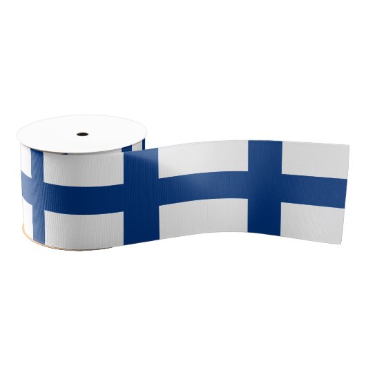 Finse vlag en Finland reizen, vakantie/sport Grosgrain Lint (Spoel)