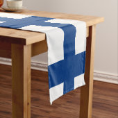 Finse vlag en Finland, veer- en sportfans Korte Tafelloper (Voorbeeld)