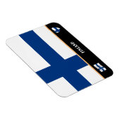 Finse vlag en Finnen reizen/Finland Magneet (Rechterzijde)