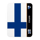 Finse vlag en Finnen reizen/Finland Magneet (Verticaal)