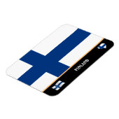 Finse vlag en Finnen reizen/Finland Magneet (Linkerzijde)